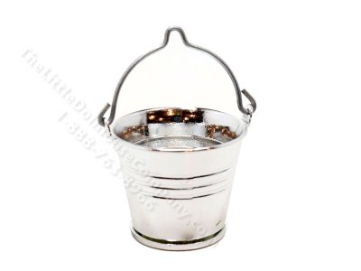 (image for) Miniature Metal Bucket for Dollhouses