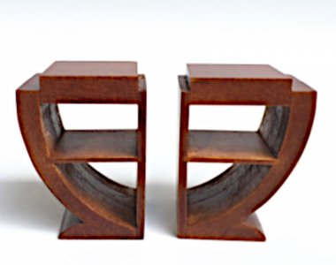(image for) Miniature 19c Walnut Art Deco Side Table