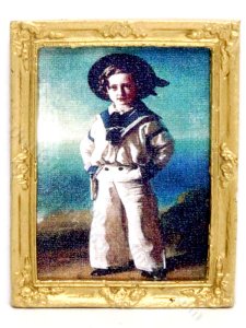 (image for) Miniature 19th Century Child Portrait Framed by Judith Blondell