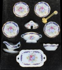 (image for) Miniature Dining Service 10pc - Blue Royalle Design