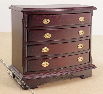 (image for) Miniature Mahogany Dresser for Dollhouses