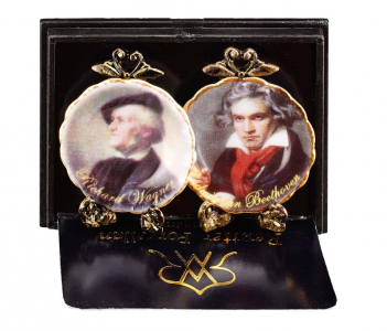 (image for) Miniature Beethovrn/Wagner Wall Plate For Dollhouses