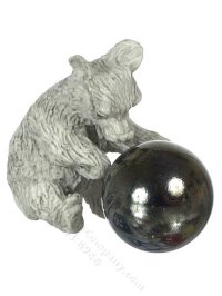 (image for) Miniature Stone Bear and Ball for Dollhouses