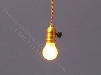 (image for) Miniature Bare Bulb with Key for Dollhouses