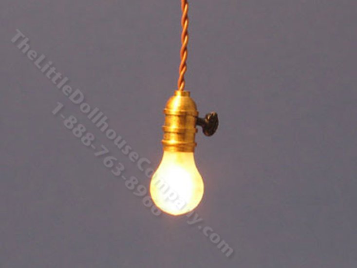 (image for) Miniature Bare Bulb with Key for Dollhouses