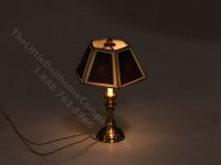 (image for) Miniature 12v Large Table Lamp for Dollhouses - Blue Flame