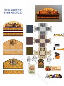 (image for) Miniature Halloween Shelf Decorator Kit for Dollhouses