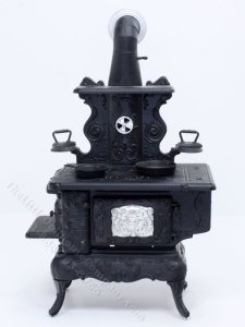 (image for) Assembled Miniature Iron Stove for Dollhouses