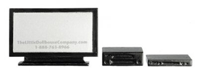 (image for) Miniature Television And Music System For Dollhouses