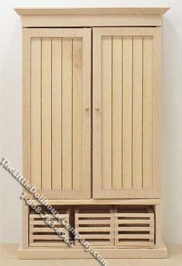 (image for) Miniature Unfinished Kitchen Pantry for Dollhouses