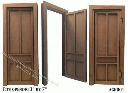 (image for) Dollhouse Miniature 5 Panel Door Kit