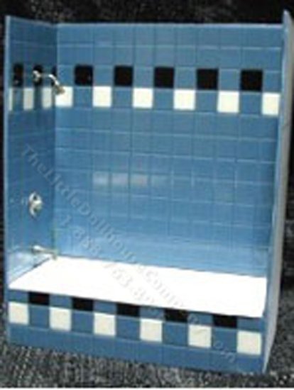 (image for) Miniature Tub/Shower Enclosure Kit for Dollhouses