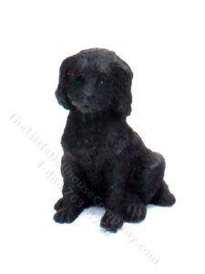 (image for) Miniature Black Labradoodle for Dollhouses