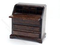 (image for) Miniature Walnut Chippendale Desk for Dollhouses