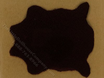 (image for) Miniature Dark Brown Hide Rug for Dollhouses