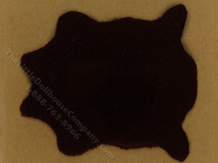 (image for) Miniature Dark Brown Hide Rug for Dollhouses
