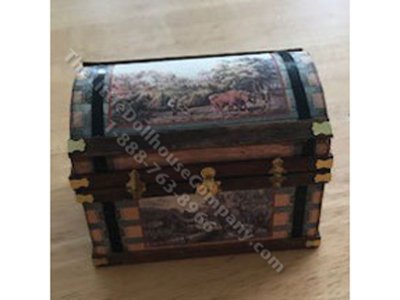 (image for) Miniature Lithograph Wooden Trunk Kit - Classic Americana Spring