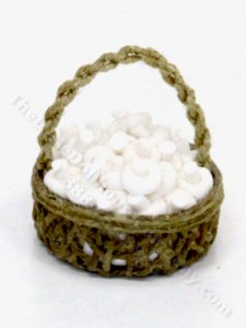 (image for) 1/2" Miniature Basket of Button Mushrooms by Charlotte Willmott