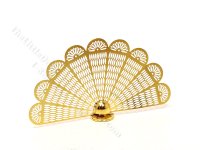 (image for) Miniature Brass Fan Fireplace Screen for Dollhouses