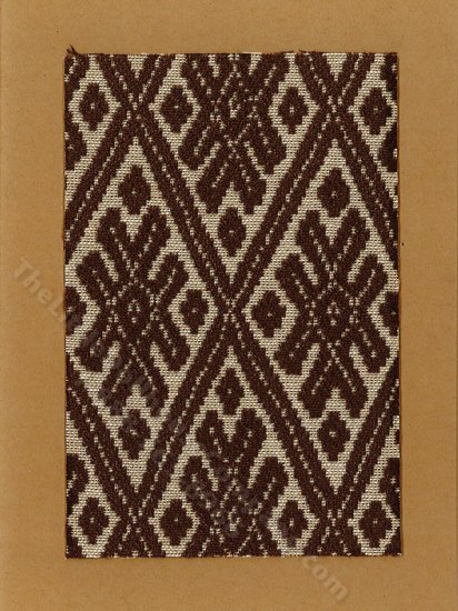 (image for) Miniature Woven Diamond Pattern Rug for Dollhouses - Brown
