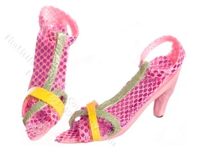 (image for) Miniature Pink and Green High Heeled Shoes