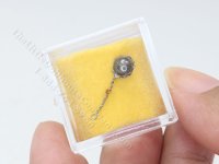 (image for) Vintage Handmade Miniature Silver Baby Rattle by Lot Van Heezik for Dollhouses