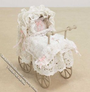 (image for) Miniature Dressed Baby Carriage by Danielle Designs