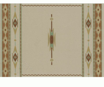 (image for) Miniature Small Scale Rug With Woven Design Influence