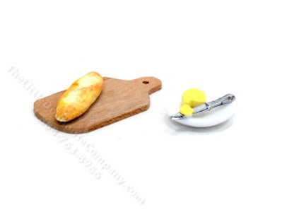 (image for) Miniature Cutting Board with Bread and Butter