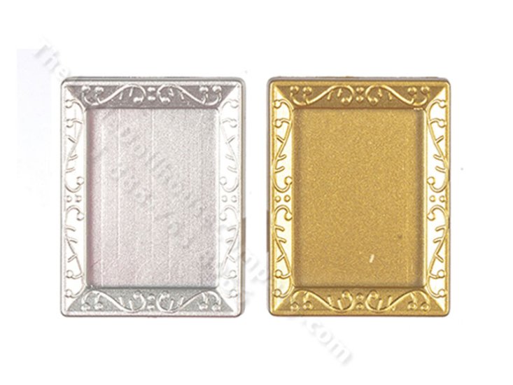 (image for) Miniature Silver and Gold Frames for Dollhouses (2/pk)