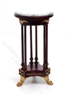 (image for) Miniature Empire Plant Stand for Dollhouse - Mahogany