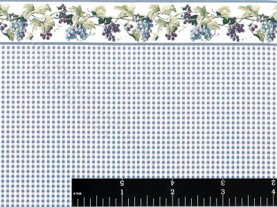 (image for) Blue Gingham Pattern Miniature Wallpaper for Dollhouses