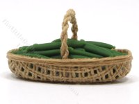 (image for) Miniature Oval Basket of Green Beans by Charlotte Willmott