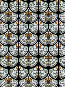 (image for) 1/2" Art Nouveau "Stained Glass" Sheets for Dollhouses