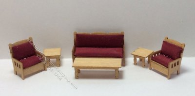 (image for) 1:48 Scale 6pc Country Living Room Kit