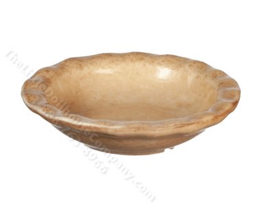(image for) Miniature Wooden Finish Ceramic Bowl for Dollhouses