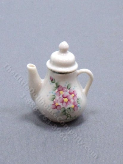 (image for) Vintage Miniature Porcelain Tea Pot for Dollhouses