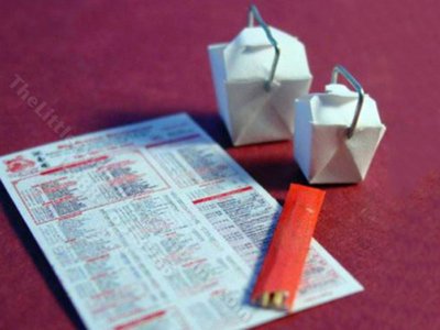 (image for) Miniature Chinese Take Out Set for Dollhouses