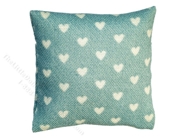 (image for) Miniature Light Blue Pillow for Dollhouses