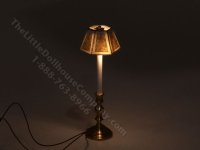 (image for) Miniature 12v Small Buffet Lamp for Dollhouses - White/Gold