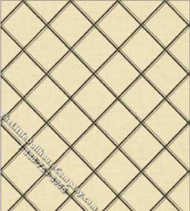 (image for) Dollhouse Scale Model Wallpaper Plaid Trellis Pattern