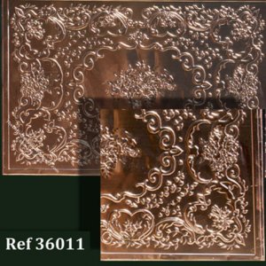 (image for) Dollhouse Scale Model Ceiling In Real Copper