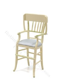 (image for) Miniature Off White High Chair for Dollhouses