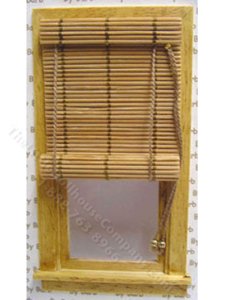 (image for) Dollhouse Scale Bamboo Roll Up Shades for Windows