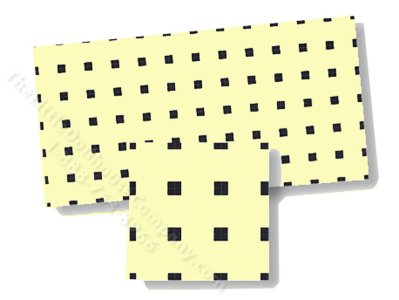 (image for) Dollhouse Scale Model Mosaic Floor Tiles, Yellow and Black