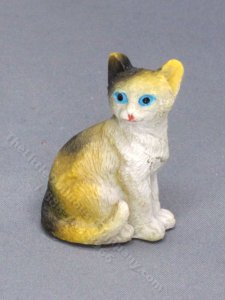(image for) Miniature Sitting Calico Cat for Dollhouses