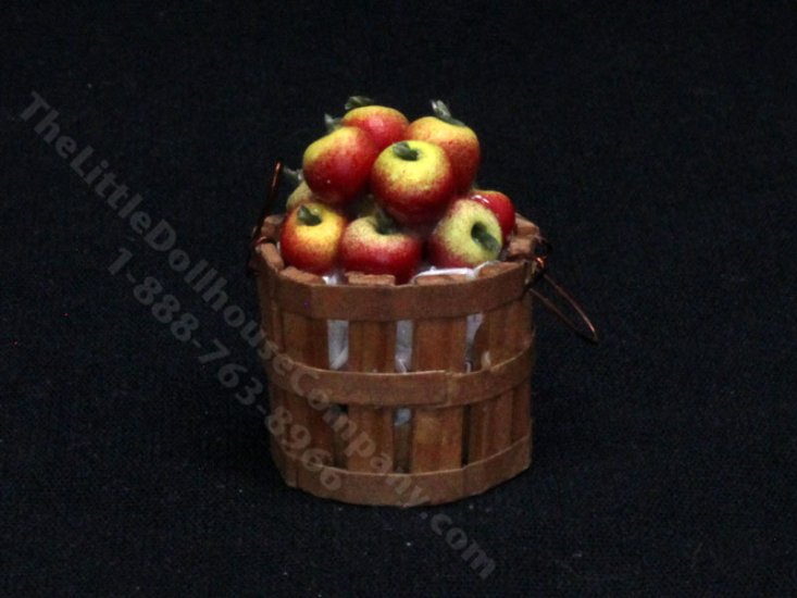 (image for) Miniature Basket of Apples for Dollhouses