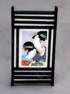 (image for) Miniature Japanese Portrait of a Couple for Dollhouses
