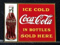 (image for) Miniature Vintage Coke Store Sign for Dollhouses