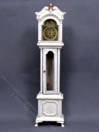 (image for) Miniature Ornate White Grandfather Clock